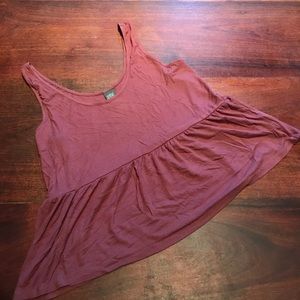 Cropped Peplum Tank Top